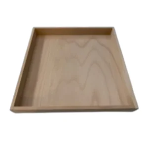 Plateau couleur bois + fond plateau blanc Krys