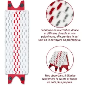 Tampon de rechange microfibre serpillère plate x1