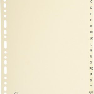 Intercalaires alphabétique
