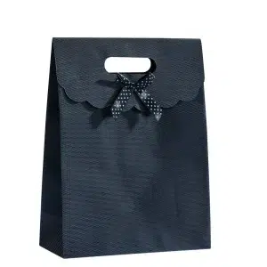 10 Pochettes cadeau Noir avec nœud